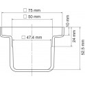 BAC D'ETAMAGE VERSION TITANE 75X75MM POUR BAIN D'ETAIN