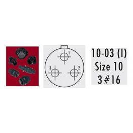 CONNECTEUR INLINE RECEPTACLE ROUGE 3 CONTACTS SOCKET AWG 16