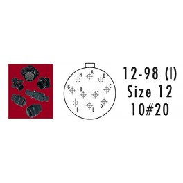 CONNECTEUR INLINE RECEPTACLE ROUGE 10 CONTACTS SOCKET AWG 20