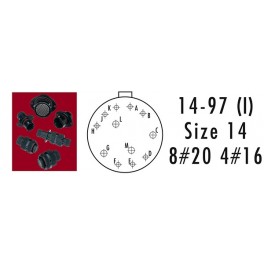 CONNECTEUR PCB ROUGE 8 CONTACTS PIN AWG 20 ET 4 AWG 16