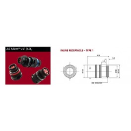 CONNECTEUR INLINE RECEPTACLE JAUNE 5 CONTACTS SOCKET AWG 23