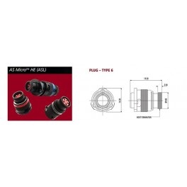 CONNECTEUR PLUG ROUGE 5 CONTACTS SOCKET AWG 23