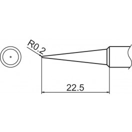 PANNE CONIQUE R0.2 POUR FX888/FX8801/FX8803