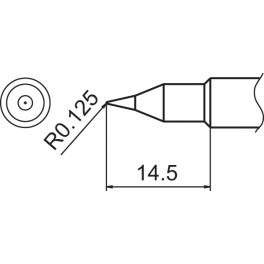 PANNE CONIQUE R0.125 POUR FX888 ET FX8803