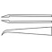 BRUCELLE EN PLASTIQUE 115MM BOUTS FINS INCURVES