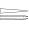 BRUCELLE EN PLASTIQUE 115MM BOUTS FINS